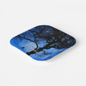 キャットオンザワイヤーブルームーンハッピーバースデー ペーパープレート (傾斜あり)