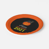 キャットオンパンプキンハッピーハローウィン ペーパープレート (アングル)