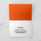 キャットオンパンプキンハロウィーンドファンシーレスパーティー招待状 サンキューカード (内部)