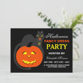 キャットオンパンプキンハロウィーンドファンシーレスパーティー 招待状 (スタンド正面)