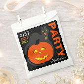 キャットオンパンプキンハロウィーン フェイバーバッグ (クリップ留めされた状態)