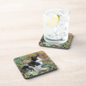 キャットオンフラワーベッド コースター (右側)