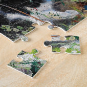 キャットオンフラワーベッド ジグソーパズル (側面)