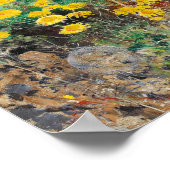 キャットオンフラワーベッド ポスター (角)