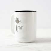 キャットオンライニング紙 ツートーンマグカップ (正面左)