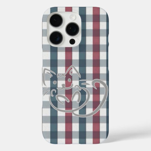 キャットオンレッドとブループレイド Case-Mate iPhoneケース (裏面)