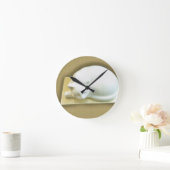 キャットオン金ゴールドボックスII ラウンド壁時計 (ホーム)