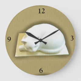 キャットオン金ゴールドボックスII ラージ壁時計