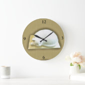 キャットオン金ゴールドボックスII ラージ壁時計 (ホーム)