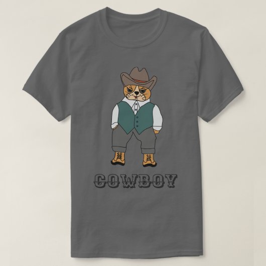 キャットカウボーイ Tシャツ (デザイン正面)