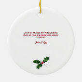 キャットカオスクリスマスツリーデザイン水彩 セラミックオーナメント (裏面)