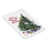 キャットカオスクリスマスツリーデザイン水彩 マグネット (右側)