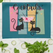 キャットカクテルキッチン及びバータオル キッチンタオル (折り畳み)