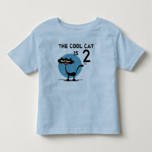 キャットカッコいいカスタマイズ可能な誕生日Tシャツ トドラーTシャツ