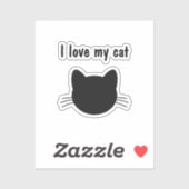 キャットカットカスタムのビニールのステッカーが大好き シール (シート)