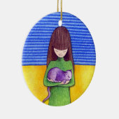 キャットカドルオーナメント セラミックオーナメント (右)