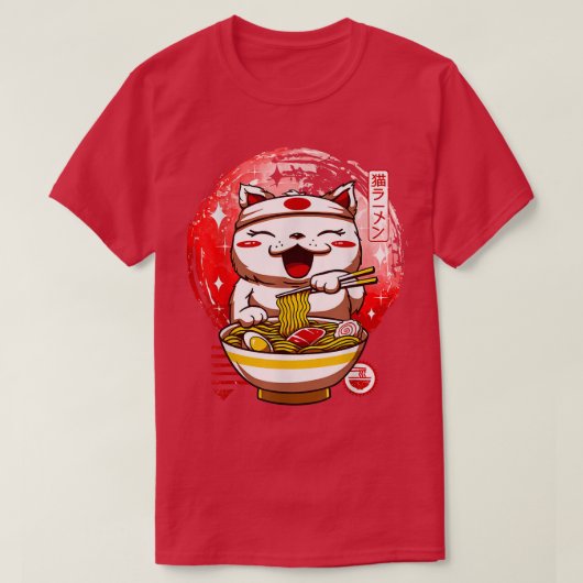 キャットカミ様ラーメンジャパン Tシャツ (デザイン正面)