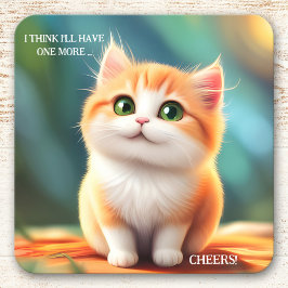 キャットカラフルおもしろいコースター コースター