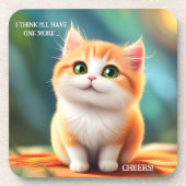 キャットカラフルおもしろいコースター コースター (正面)