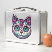 キャットカラフルシュガースカル メタルランチボックス (インサイチュ)