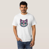 キャットカラフルシュガースカル Tシャツ (正面フル)