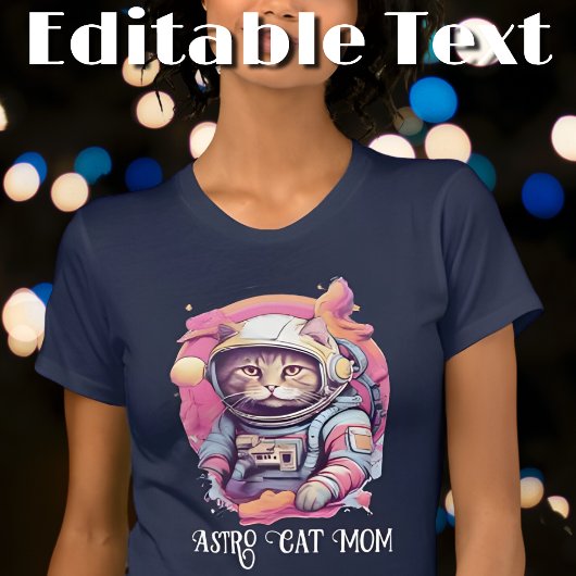 キャットカラフルママ宇宙飛行士 Tシャツ