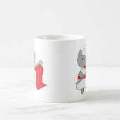 キャットカラーガード赤白 コーヒーマグカップ (中央)