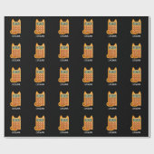 キャットカレおもしろいーターカリキュレータPUN濃いBG ラッピングペーパー (フラット)