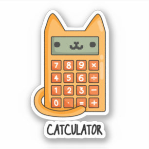 キャットカレおもしろいータ計算機PUN シール