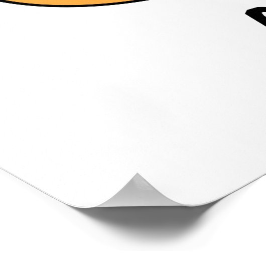 キャットカレおもしろいータ計算機PUN ポスター (角)