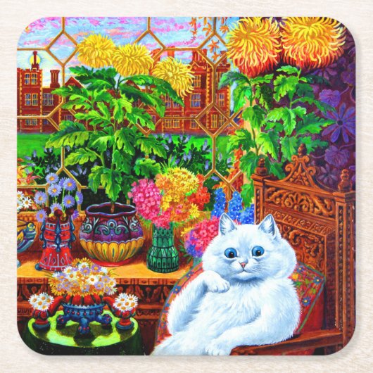 キャットカレッジマスター スクエアペーパーコースター (正面)