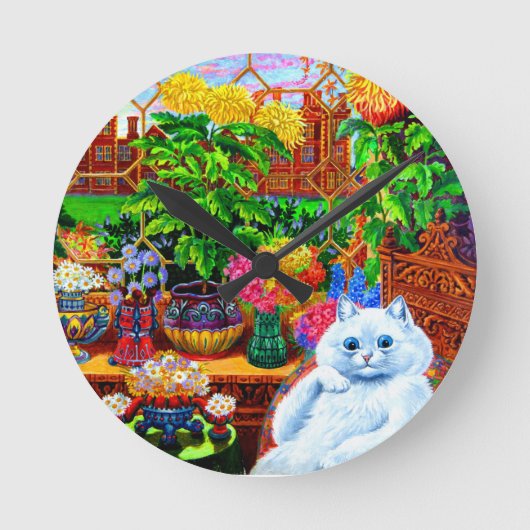 キャットカレッジマスター ラウンド壁時計 (正面)
