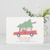 キャットカークリスマスツリーの休日の移動告知 招待状 (スタンド正面)