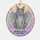 キャットガルゴイルオーナメント セラミックオーナメント (左)