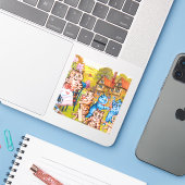 キャットガーデンパーティー シール (ノートパソコンとiPhone)