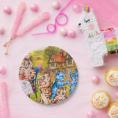 キャットガーデンパーティー ペーパープレート (パーティー)