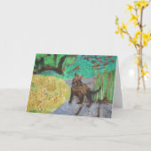 キャットガーデン カード (黄色い花)