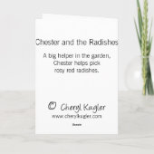 キャットガード大根/誕生日グリーティングカード カード (裏面)