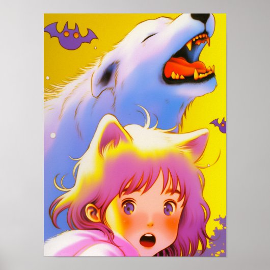 キャットガールと幽霊犬 ポスター (正面)