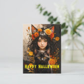 キャットガールと黒猫ハロウィン シーズンカード (スタンド正面)