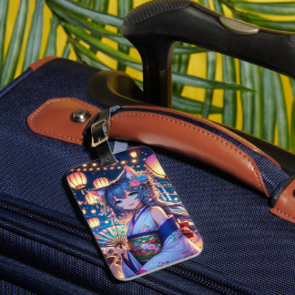 キャットガールの喜びの踊り ラゲッジタグ