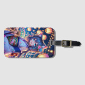 キャットガールの喜びの踊り ラゲッジタグ (正面横)