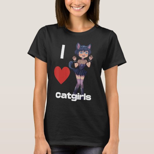 キャットガールズが大好き Tシャツ (正面)