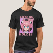 キャットガールホルダー、キャットガールコイントークン暗号通貨 Tシャツ (正面)
