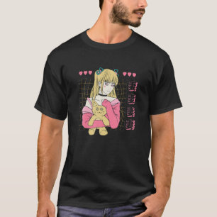 キャットガール日本のアニメキャラクター- Japan Aestethti Tシャツ