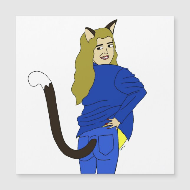 キャットガール磁石 (正面)