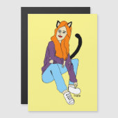 キャットガール磁石 (正面/裏面)