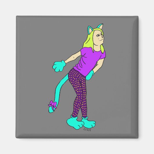 キャットガール磁石 マグネット (正面)