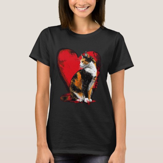 キャットキッチンヴァレンティネス母なる日赤い声 Tシャツ (正面)