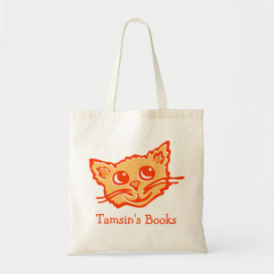 キャットキッテンオレンジ色の色の絵本バッグ トートバッグ